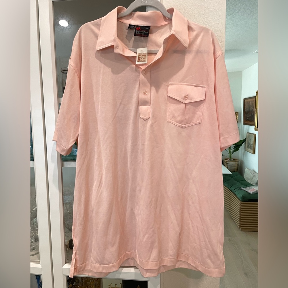 NWT Robert Bruce, Sheer Vintage Short Sleeve Polo Shirt. Size XXLT Big and Tall